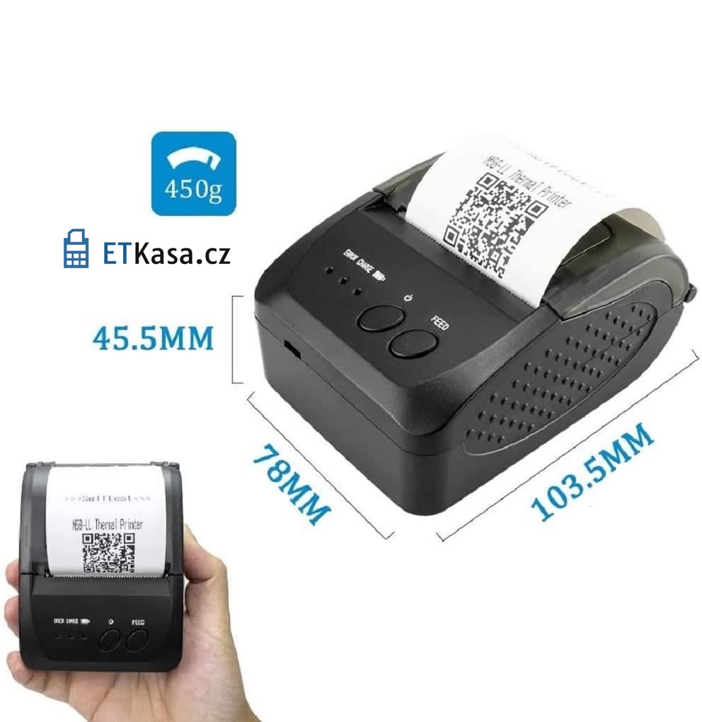 Bluetooth tiskárna vhodná pro VRP 2 Nová Netum pro iOS i Android - Obrázek 4